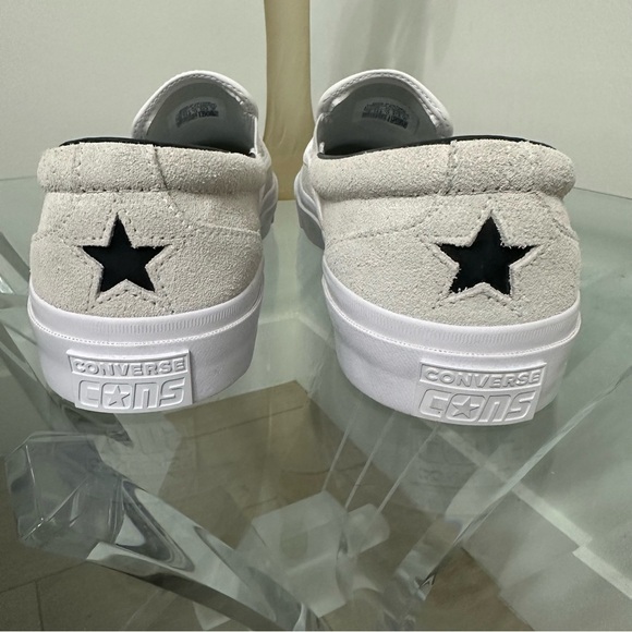 Converse One Star CC Suede Slip On Sneakers Men's SZ 13 White Luxury Skater NWOT - Picture 4 of 10